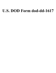 U.S. DOD Form dod-dd-1617