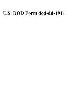 U.S. DOD Form dod-dd-1911