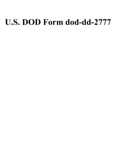 U.S. DOD Form dod-dd-2777