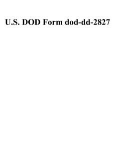 U.S. DOD Form dod-dd-2827