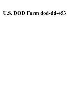 U.S. DOD Form dod-dd-453