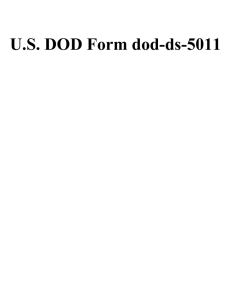 U.S. DOD Form dod-ds-5011