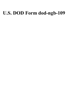 U.S. DOD Form dod-ngb-109