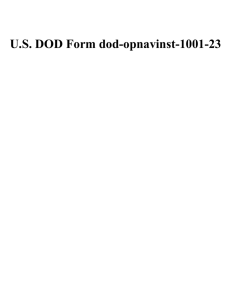 U.S. DOD Form dod-opnavinst-1001-23