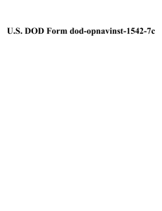 U.S. DOD Form dod-opnavinst-1542-7c