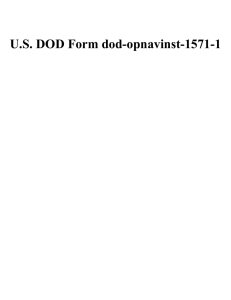 U.S. DOD Form dod-opnavinst-1571-1