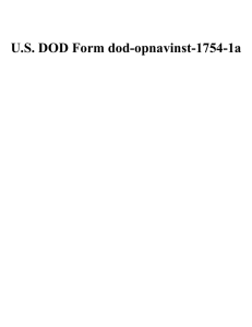 U.S. DOD Form dod-opnavinst-1754-1a