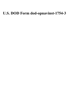 U.S. DOD Form dod-opnavinst-1754-3