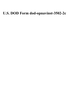 U.S. DOD Form dod-opnavinst-3502-2c