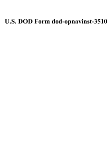 U.S. DOD Form dod-opnavinst-3510
