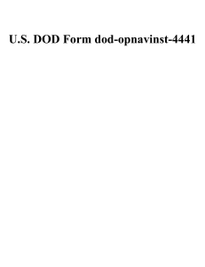 U.S. DOD Form dod-opnavinst-4441