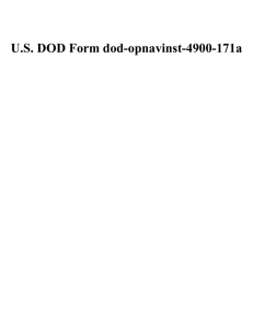 U.S. DOD Form dod-opnavinst-4900-171a