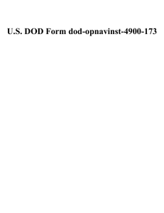 U.S. DOD Form dod-opnavinst-4900-173