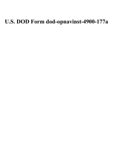 U.S. DOD Form dod-opnavinst-4900-177a