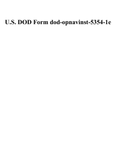 U.S. DOD Form dod-opnavinst-5354-1e