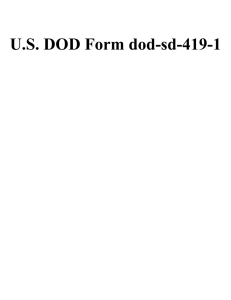U.S. DOD Form dod-sd-419-1