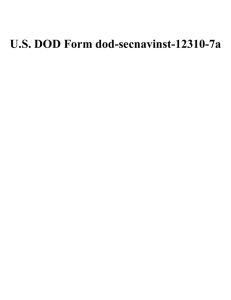 U.S. DOD Form dod-secnavinst-12310-7a