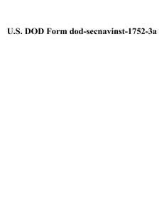 U.S. DOD Form dod-secnavinst-1752-3a