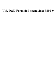 U.S. DOD Form dod-secnavinst-3800-9