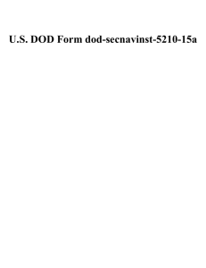 U.S. DOD Form dod-secnavinst-5210-15a