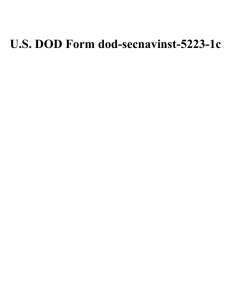 U.S. DOD Form dod-secnavinst-5223-1c