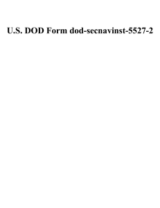 U.S. DOD Form dod-secnavinst-5527-2