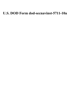 U.S. DOD Form dod-secnavinst-5711-10a