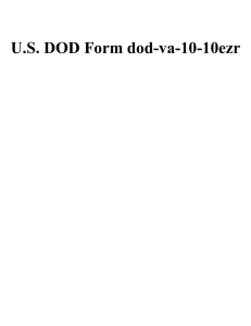 U.S. DOD Form dod-va-10-10ezr