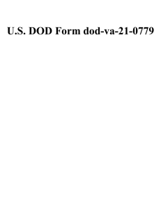 U.S. DOD Form dod-va-21-0779