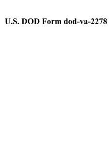 U.S. DOD Form dod-va-2278