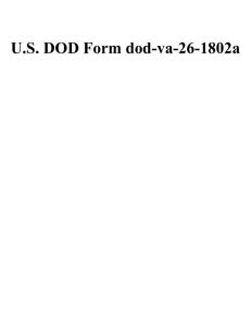 U.S. DOD Form dod-va-26-1802a