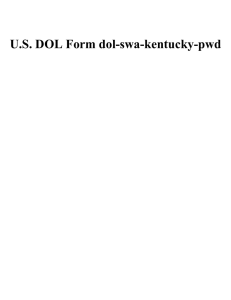 U.S. DOL Form dol-swa-kentucky-pwd