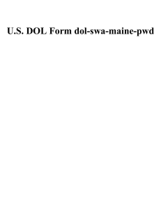 U.S. DOL Form dol-swa-maine-pwd