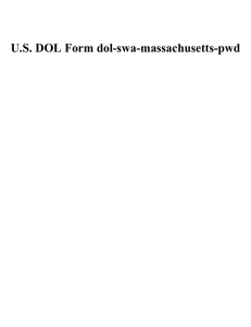 U.S. DOL Form dol-swa-massachusetts-pwd