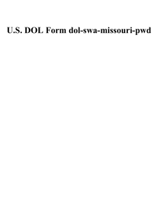 U.S. DOL Form dol-swa-missouri-pwd