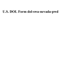 U.S. DOL Form dol-swa-nevada-pwd