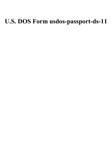 U.S. DOS Form usdos-passport-ds-11