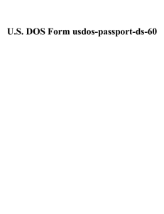 U.S. DOS Form usdos-passport-ds-60