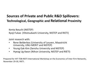 Sources of Private and Public R&amp;D Spillovers: Relational Technological, Geographic and Proximity