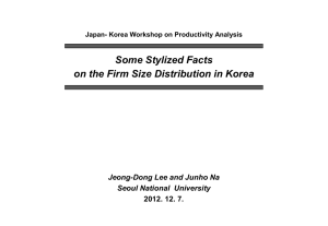 Some Stylized Facts on the Firm Size Distribution in Korea