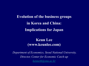 Evolution of the business groups in Korea and China: Implications for Japan