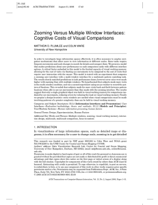 Zooming Versus Multiple Window Interfaces: Cognitive Costs of Visual Comparisons