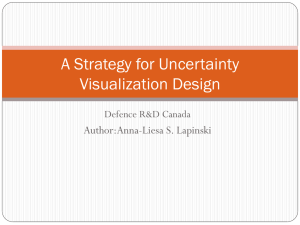 A Strategy for Uncertainty Visualization Design Author:Anna-Liesa S. Lapinski Defence R&amp;D Canada