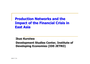 Production Networks and the Impact of the Financial Crisis in East Asia