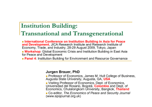 Institution Building: Transnational and Transgenerational