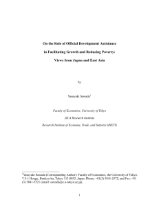 On the Role of Official Development Assistance