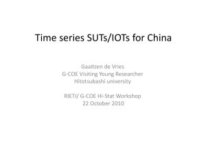 Time series SUTs/IOTs for China Time series SUTs/IOTs for China