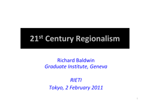 21 Century Regionalism st Richard Baldwin