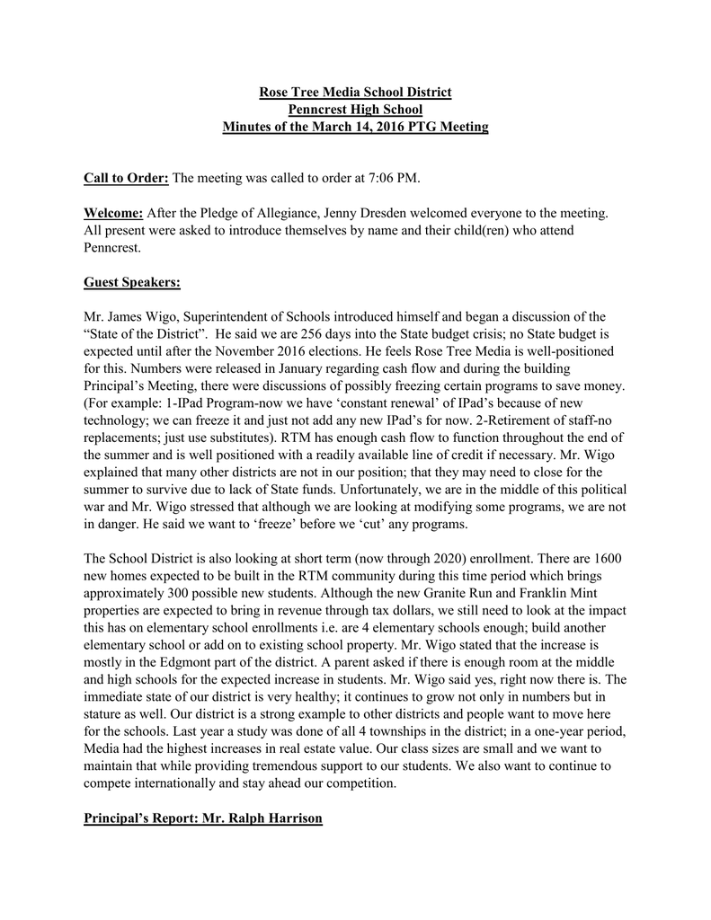 Rose Tree Media School District Penncrest High School