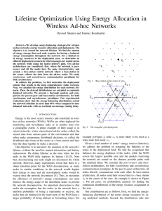 Lifetime Optimization Using Energy Allocation in Wireless Ad-hoc Networks